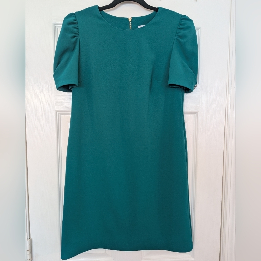CALVIN KLEIN Jeweled Short Sleeve Dress